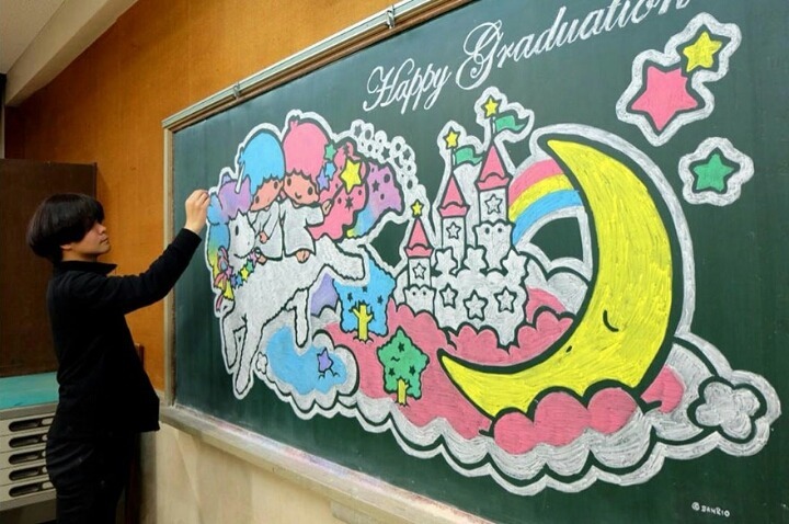 일본 선생님의 칠판 그림 클라스ㄷㄷ | 인스티즈