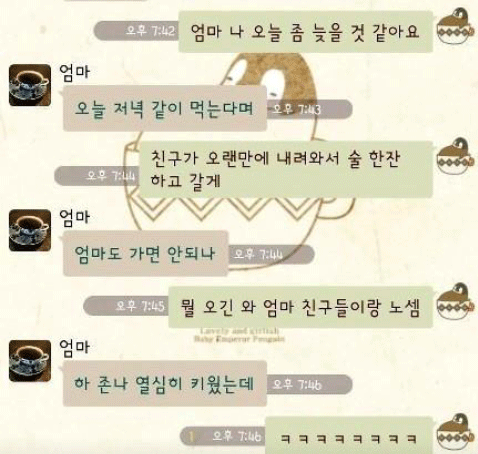 엄마와 딸의 카톡 모음JPG | 인스티즈