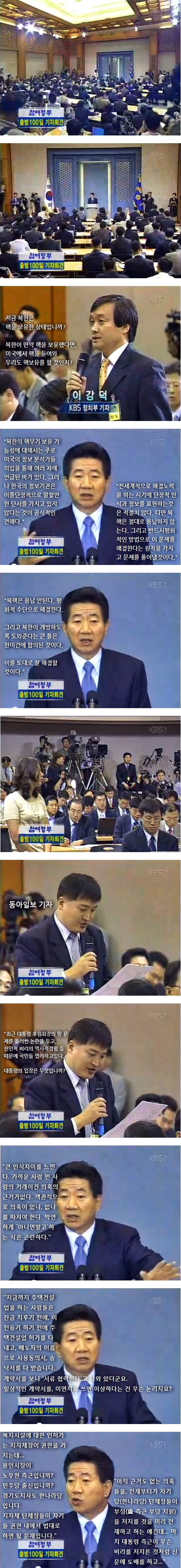 노무현에게 질문공세던 기자들 박근혜에게는? | 인스티즈