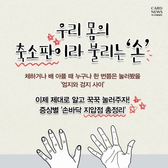 ＜부위별 지압OO이 아프면 OO을 지압하세요 | 인스티즈