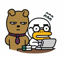 직장인&알바 여시들에게서 특히 공감간다는 의견이 많던 카톡이모티콘 '카카오프렌즈는 인턴중' | 인스티즈