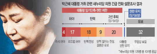 새누리당 의원들의 박근혜 대통령 향후 거취에 대한 설문조사 | 인스티즈