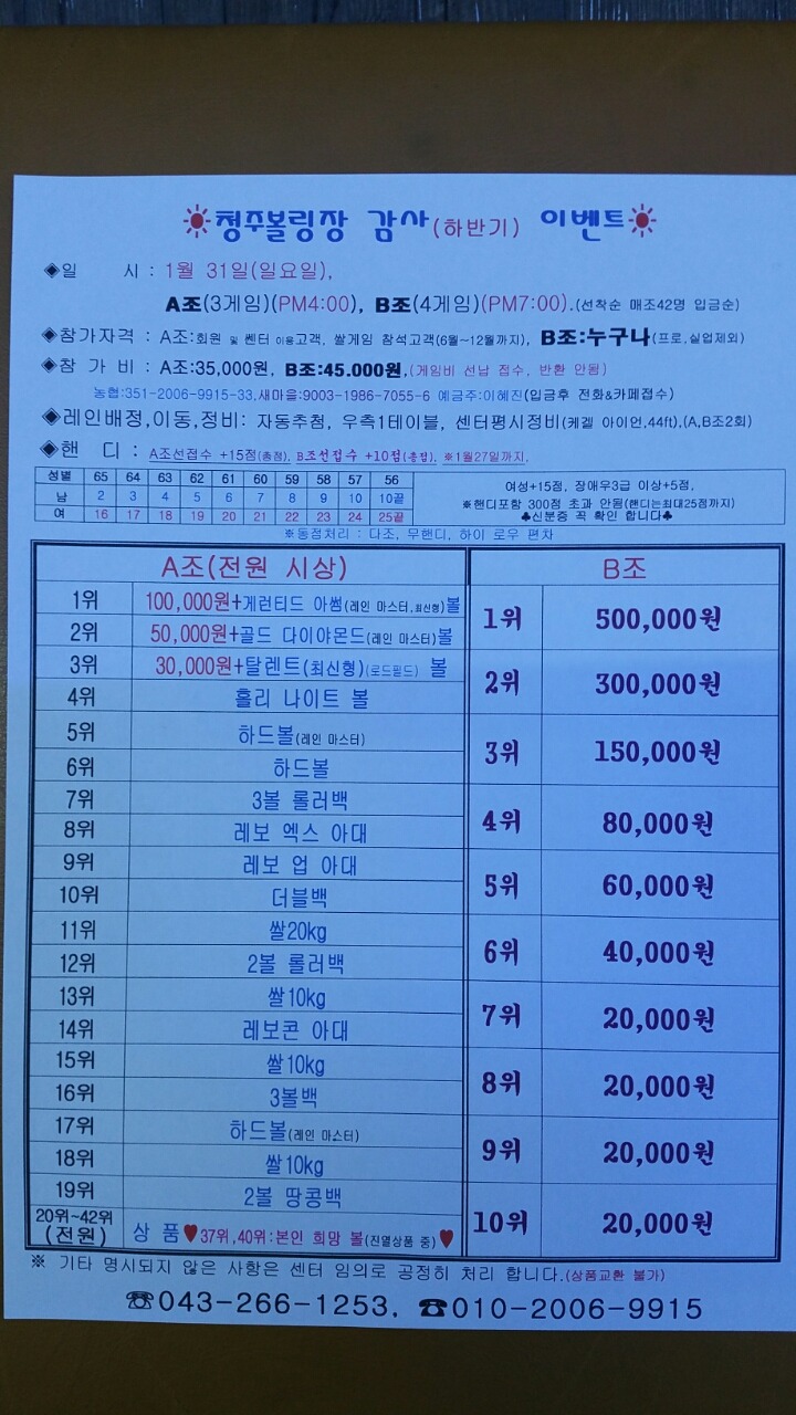 청주볼링장 이미지