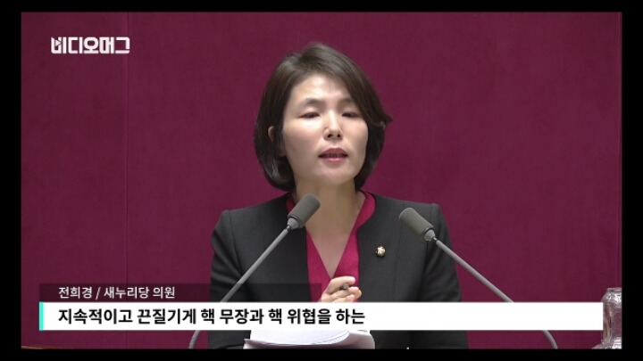 뉴라이트 계열 출신 새누리 전희경이 말하는 우리나라에 핵이 필요한 이유 (기적의 논리) | 인스티즈
