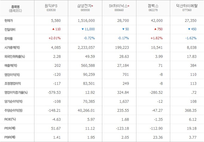 (주)원익아이피에스 이미지