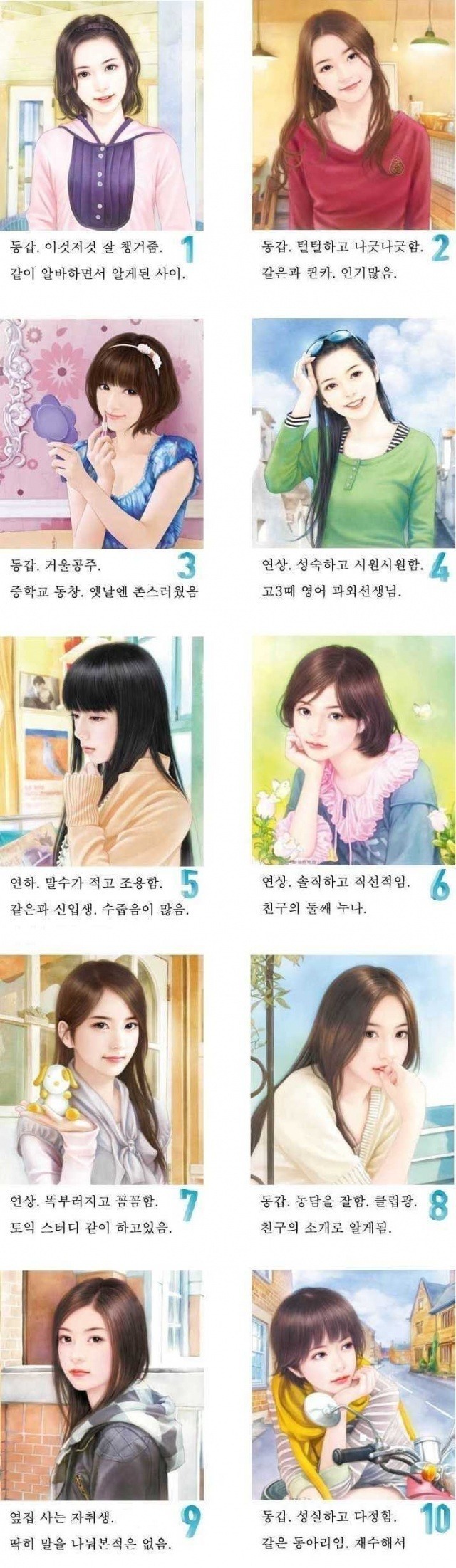 이 중에서 어떤 스타일의 여자친구를 원하세요? | 인스티즈