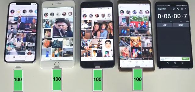 아이폰8 vs 아이폰X vs 갤노트8 배터리 소모 테스트 | 인스티즈