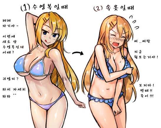 사진 한장으로 알아보는 수영복과 속옷의 차이 | 인스티즈